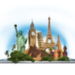 travel-concept-with-worldwide-landmarks